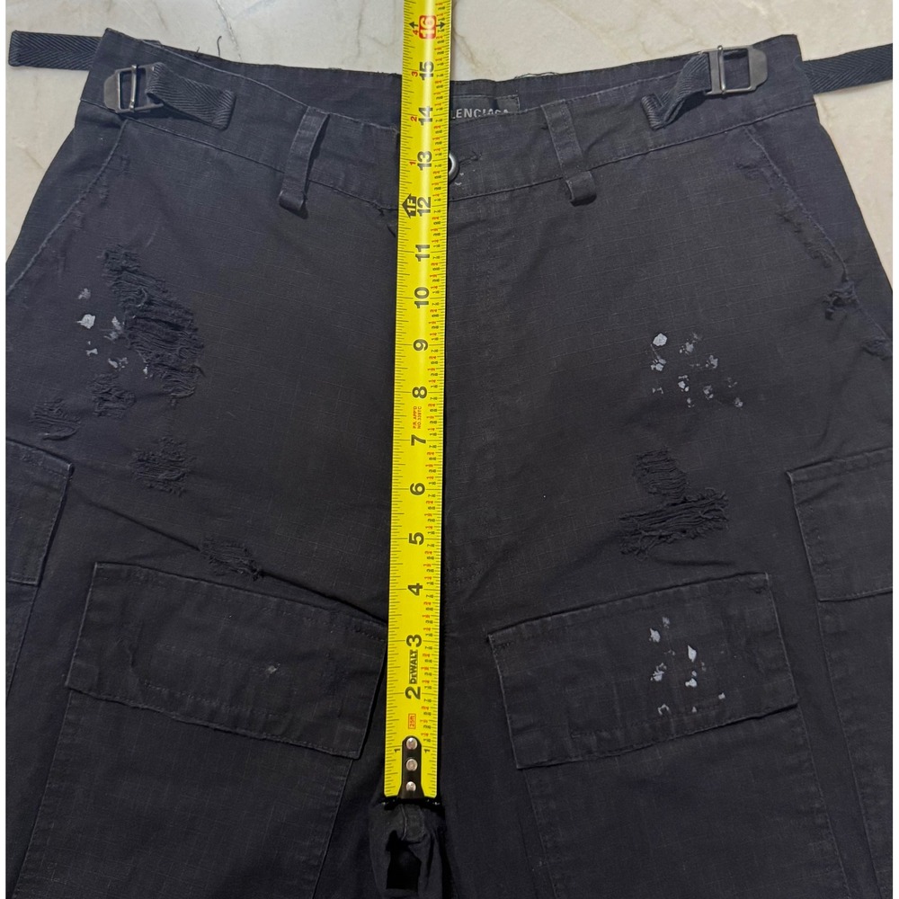 Balenciaga Unisex XS Convertible Cargo Pants Distressed Paint Splatter Utility - Picture 9 of 16